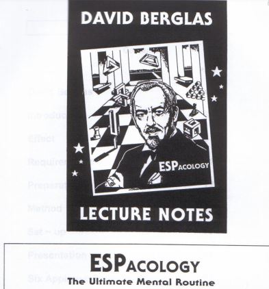 David Berglas - ESPacology